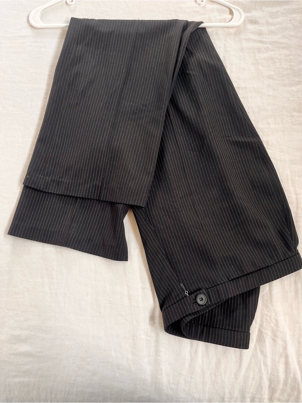 Black Pinstripe Dress Pants